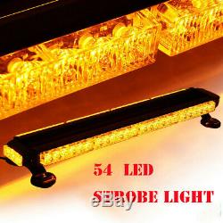 26.5 Amber 54 LED Emergency Warn Flash Strobe Light Bar Beacon Traffic advisor