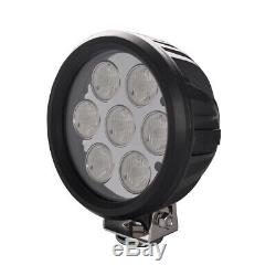 2X 6inch 70W Round LED Offroad Lights European Driving Fog Lamp Truck Tractor
