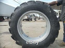 (2) 12.4x28 FORD JUBILEE 2N 8N Tractor Tires with Wheels & (2) 400x19 3 rib withtube