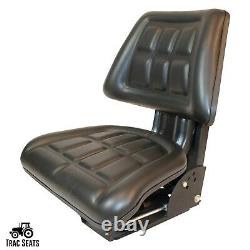 Black Tractor Suspension Seat Fits Ford / New Holland 6600 6610 7000 7600 7610