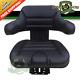 Black Universal Tractor Seat With Full Suspension And Adjustable Angle Base