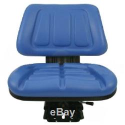 Blue Ford / New Holland 600, 601, 800, 801 Fullback Tractor Suspension Seat #aiu