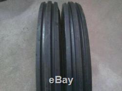 FORD JOHN DEERE (2) 11.2x28 Tractor Tires with Rims & (2) 400x19 3 rib withtubes