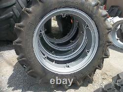 FORD JOHN DEERE (2) 11.2x28 Tractor Tires with Rims & (2) 550x16 3 rib withtubes