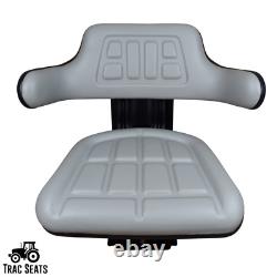 Grey Tractor Suspension Seat Fits Ford / New Holland 600 601 800 801 860
