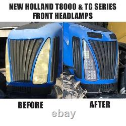 Hi Lo LED Front Head light kit for Ford New Holland Tractor TG215 TG210