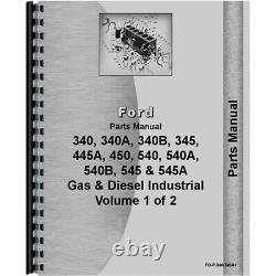 New Parts Manual Fits Ford 445 Tractor Loader Backhoe