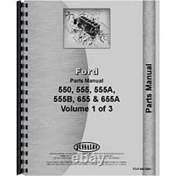 New Parts Manual Fits Ford 655 Tractor