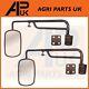 Pair Telescopic Mirror Arms & Heads For Tractor Ford New Holland Massey Ferguson