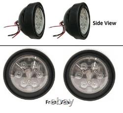 Pair LED Flat Top Fender Lights for Ford 6600, 6610, 6700, 6710, 7600, 7610