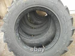 TWO 11.2x28,11.2-28 8 Ply R plus 2 650x16 3 rib tires w tubes