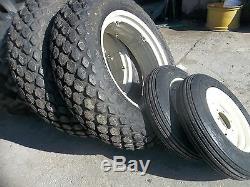 TWO 12.4x28 6 ply R3 & TWO 600x16 FORD JUBILEE 2n 8n Farm Tractor Tires withWheels
