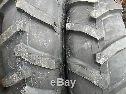 TWO 13.6X28,13.6-28 FORD TRACTOR 8 ply Tractor Tires with 6 Loop Wheels