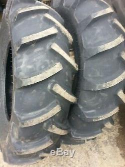 TWO 14.9x24 John Deere, Ford 8 Ply T/L Easy Repair Tractor Tires