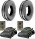 Two 400x19, 4.00-19, 400-19 F2 Triple Rib Ford 2n 9n Front Tractor Tires Withtubes