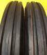 Two 4.00-19 400-19 400x19 F-2 Tri 3 Rib Front Tractor Tire Ford 2n 9n