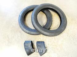 TWO New 4.00-19 Deestone Tri-Rib 3 Rib Front Tractor Tires WITH Tubes 8N 9N Ford