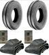 Two New 4.00-19 Tri-rib 3 Rib Front Tractor Tires & Tubes 8n 9n Ford H/d