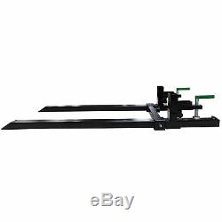 Titan 43 LW Clamp on Pallet Forks 1,500 lb Capacity with Stabilizer Bar