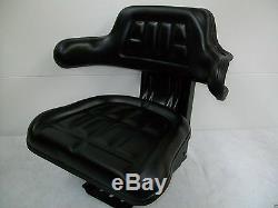 Tractor Seat FORD BLACK Waffle, FarmTractor, Universal Fit, Spring Suspension #IA