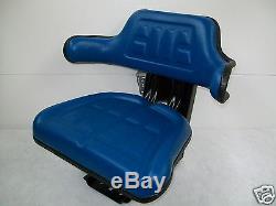 Tractor Seat FORD Blue, Waffle, FarmTractors, Universal Fit, Spring Suspension #ID