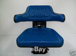 Tractor Seat FORD Blue, Waffle, FarmTractors, Universal Fit, Spring Suspension #ID