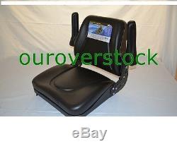 Universal Tractor Seat with Slide Tracks T500BL Kubota Ford Case IH Allis MF JD