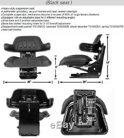 W222BL Universal Tractor Seat Black for Ford 2000, 3000, 4000, 5000 & More