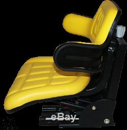 Yellow John Deere 1020 1530 2020 2030 Tractor Waffle Style Suspension Seat